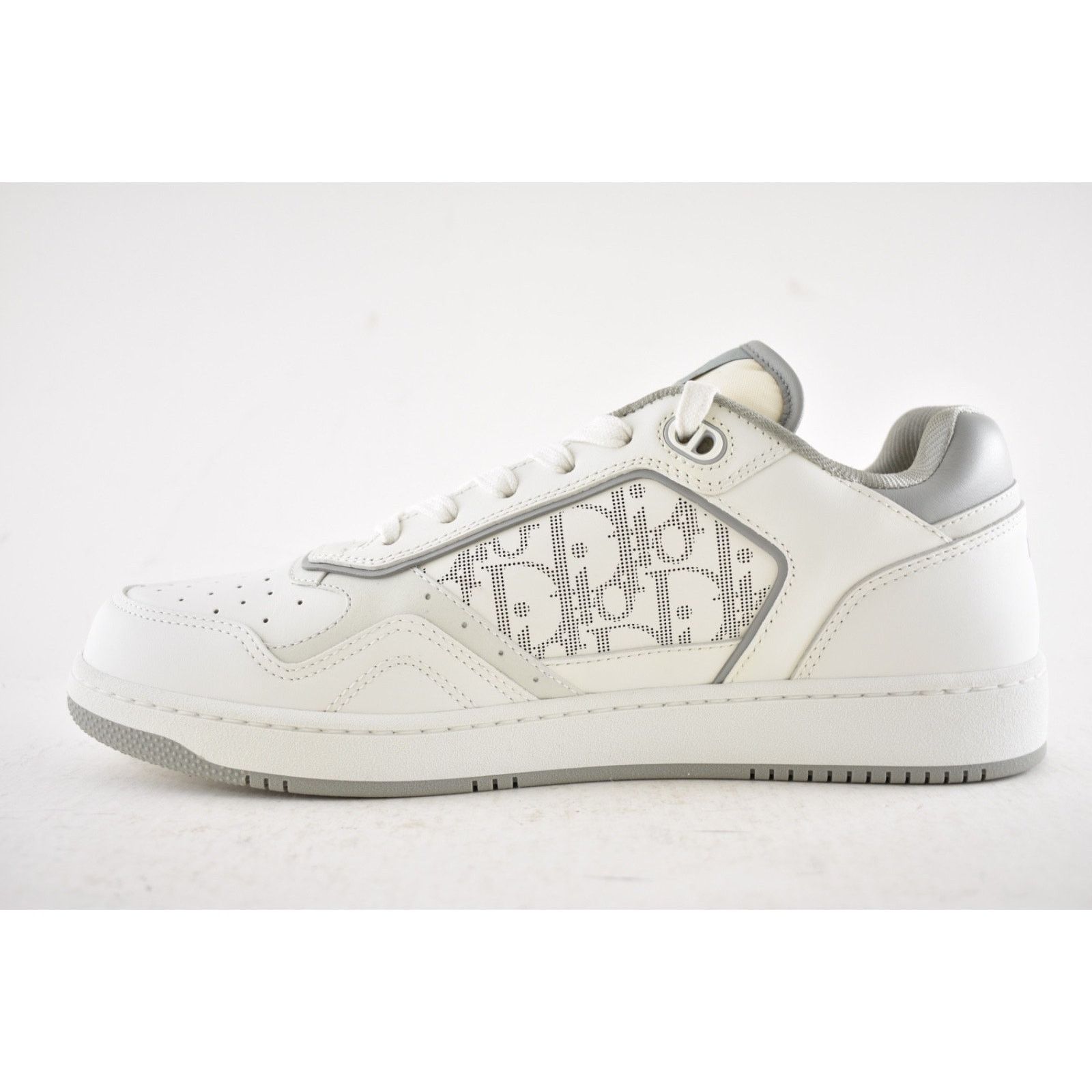 Dior Dior Mens B27 White Grey Leather Low Top Sneakers 44 11 Size US 11 / EU 44 - 10 Thumbnail