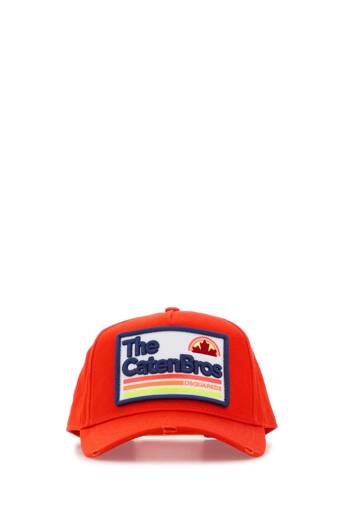Dsquared2 Orange Gabardine Baseball Cap Size ONE SIZE - 1 Thumbnail