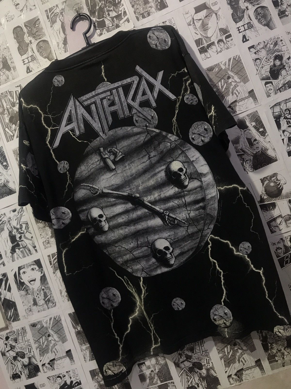 Band Tees × Japanese Brand × Vintage Vintage 1990 Anthrax All Over Print T-Shirt Size US L / EU 52-54 / 3 - 2 Thumbnail