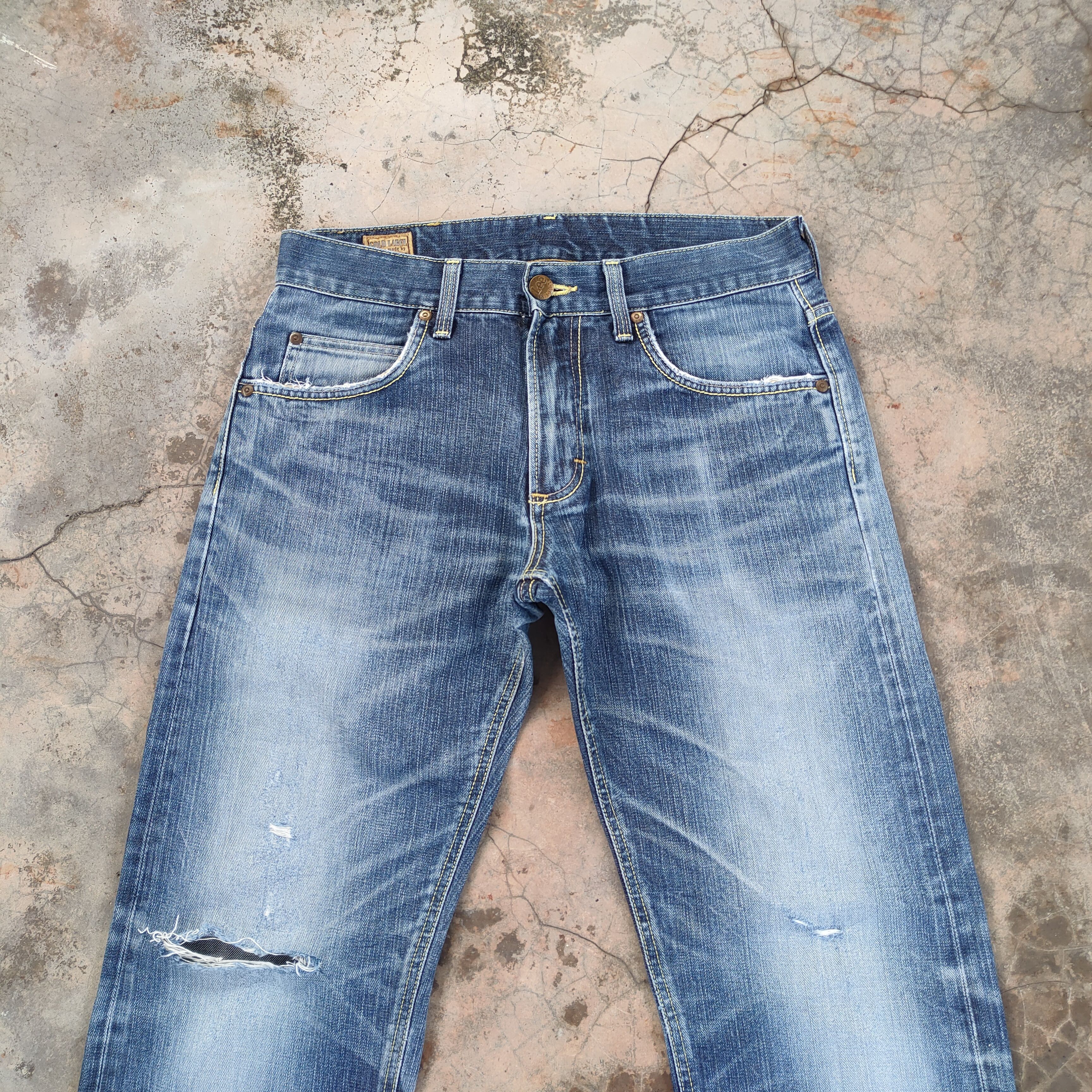 Lee × Vintage W31 VINTAGE LEE RAIDER FADED DISTRESSED DENIM JEAN PANTS Size US 31 - 3 Thumbnail