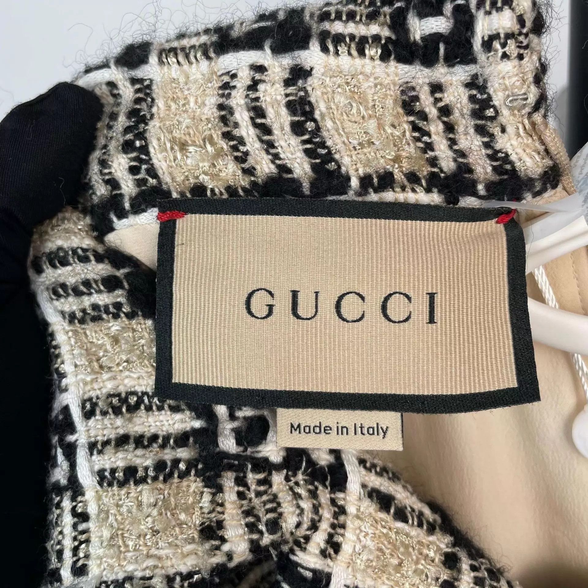 Gucci Gucci Beige Tweed Short-Sleeve Dress EUR 38 95 New Size XS / US 0-2 / IT 36-38 - 3 Thumbnail