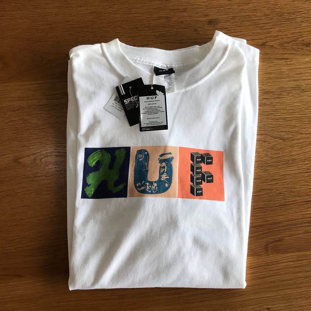 Huf HUF Skateboard THREEMIX UNISEX T SHIRT WHITE tee shirt mexic Size US L / EU 52-54 / 3 - 4 Thumbnail
