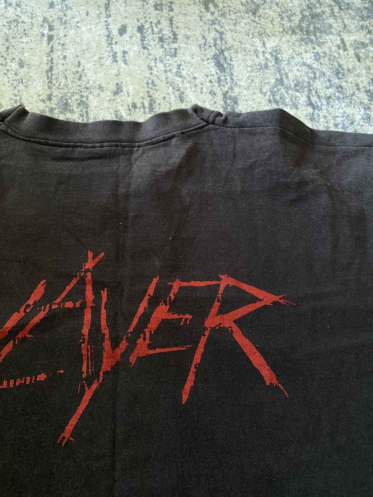 Band Tees Sun faded washed vintage big logo slayer band tee 00s Size US M / EU 48-50 / 2 - 7 Thumbnail