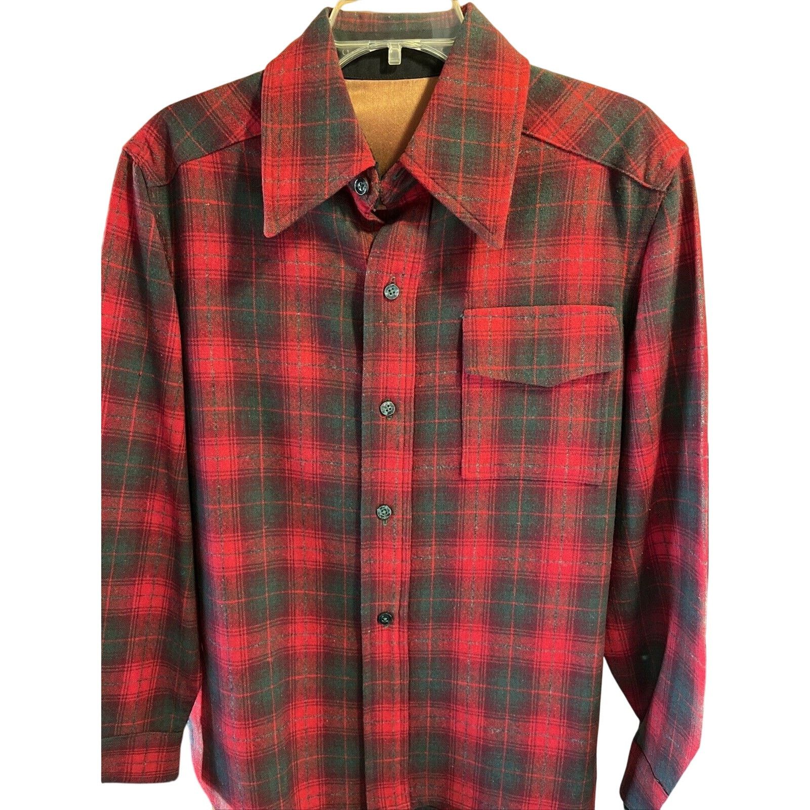 The Unbranded Brand Unbranded Men’s Shirt M Red Plaid LS Button Up Wool Outdoor Size US M / EU 48-50 / 2 - 1 Thumbnail