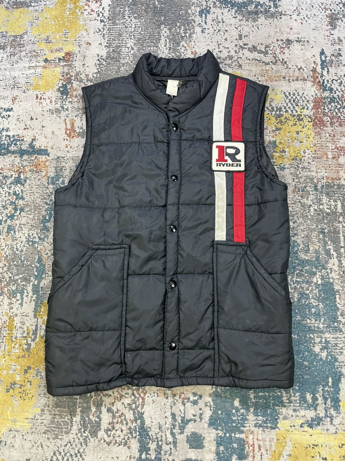 Swingster Vtg 60s Swingster Ryder Racing Stripes Padded Vest Size US L / EU 52-54 / 3 - 1 Thumbnail