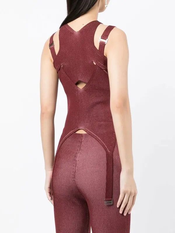 Dion Lee o1mle1224 Lock Slit Tank Oxblood in Red Size XS / US 0-2 / IT 36-38 - 6 Thumbnail