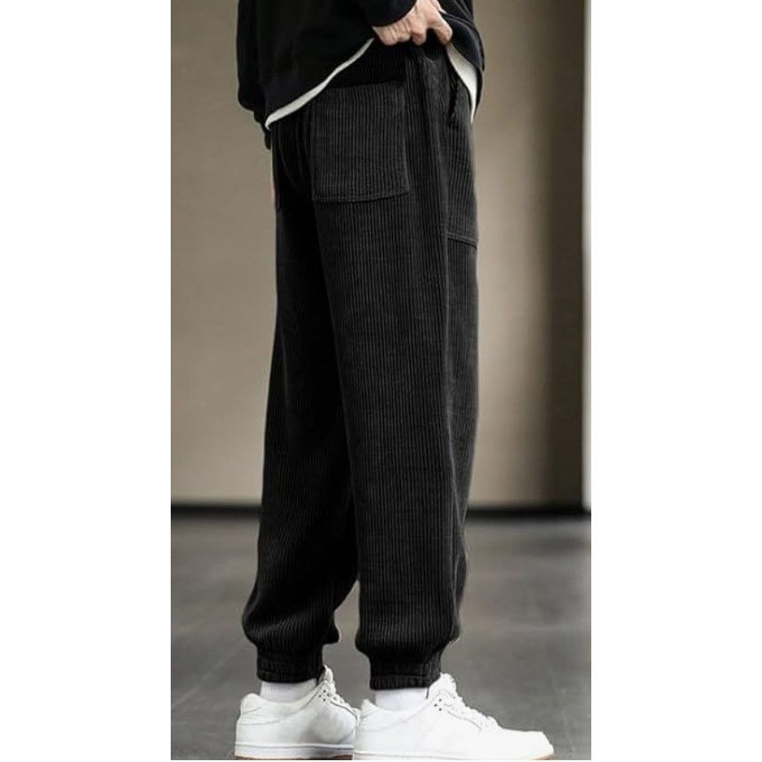 The Unbranded Brand Mens Corduroy Joggers Drawstring Waist with Pockets size XL Size US 38 / EU 54 - 3 Thumbnail