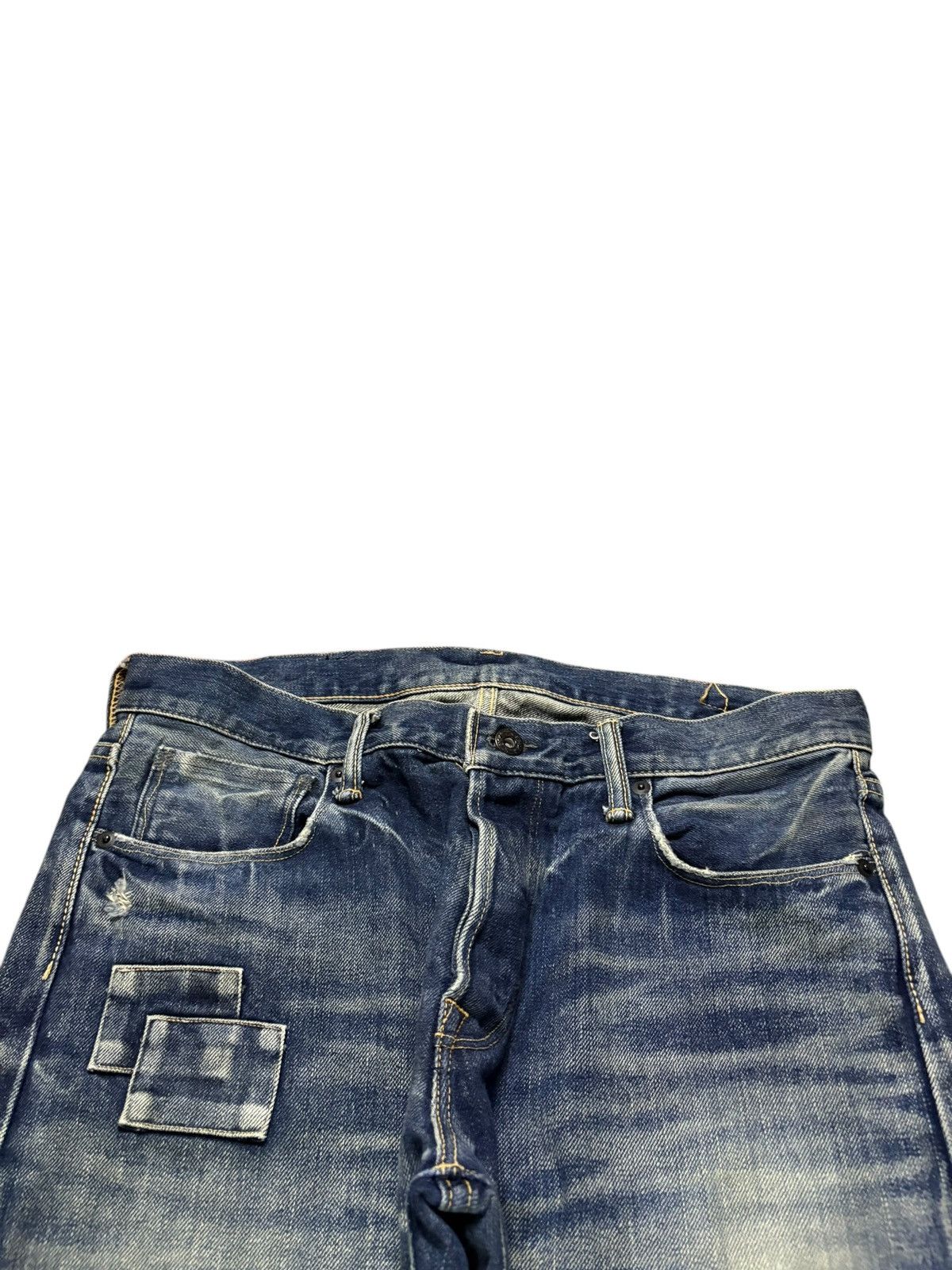 KURO Vintage Kuro Selvedge Thunder Wash Patched Loose Jeans Size US 32 / EU 48 - 5 Thumbnail