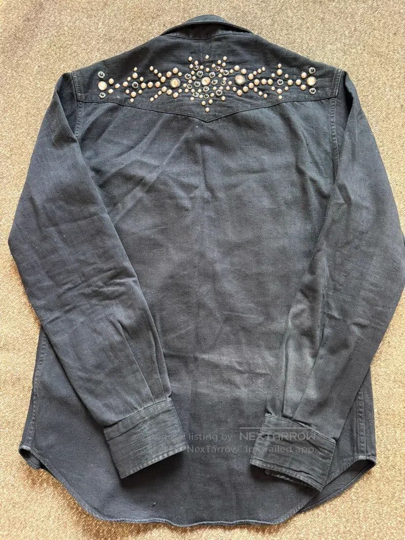 RRL Ralph Lauren RRL Ralph Lauren Black Studs Denim Shirt Size US M / EU 48-50 / 2 - 2 Thumbnail