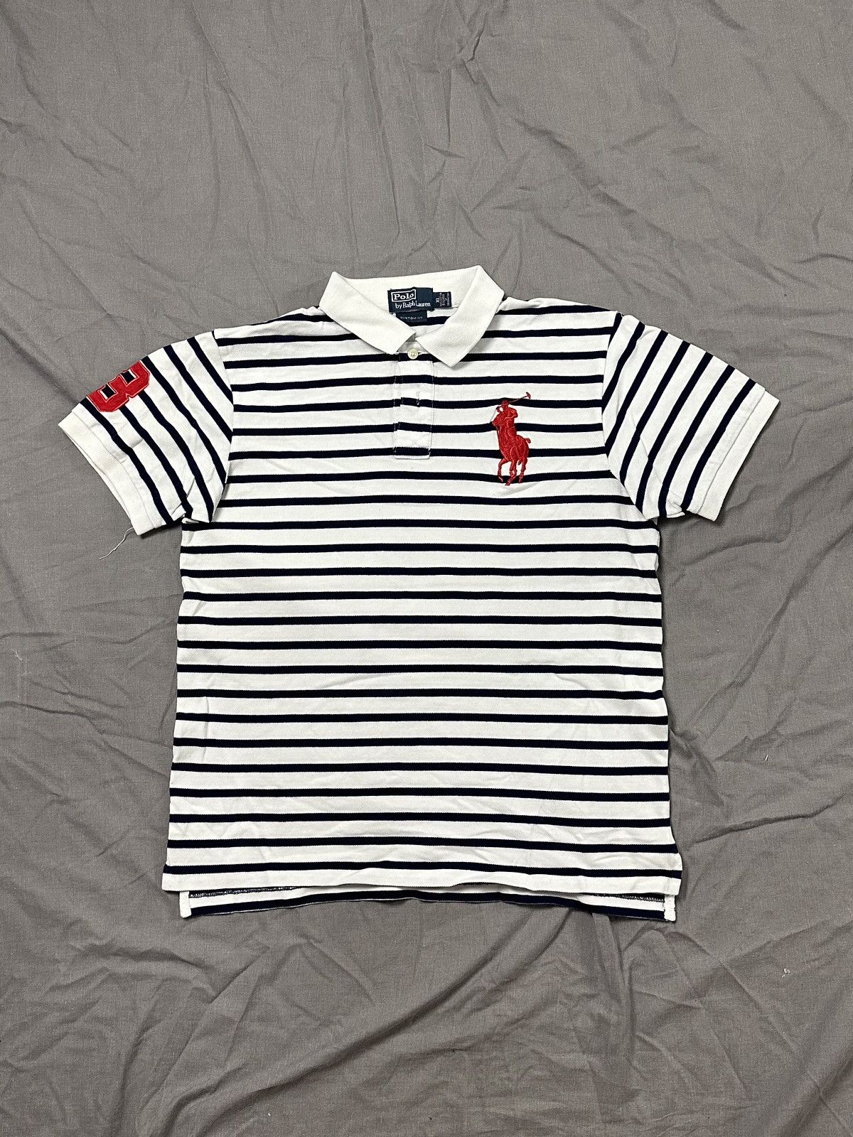 Pre-owned Polo Ralph Lauren X Vintage Polo Ralph Laurent Polos Tee 90's Big Logo Y2k In White