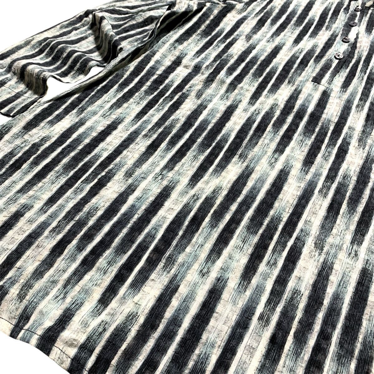 Japanese Brand Vtg 90s White Horse Pleast Black White Teal Stripe High Neck Size L / US 10 / IT 46 - 5 Thumbnail