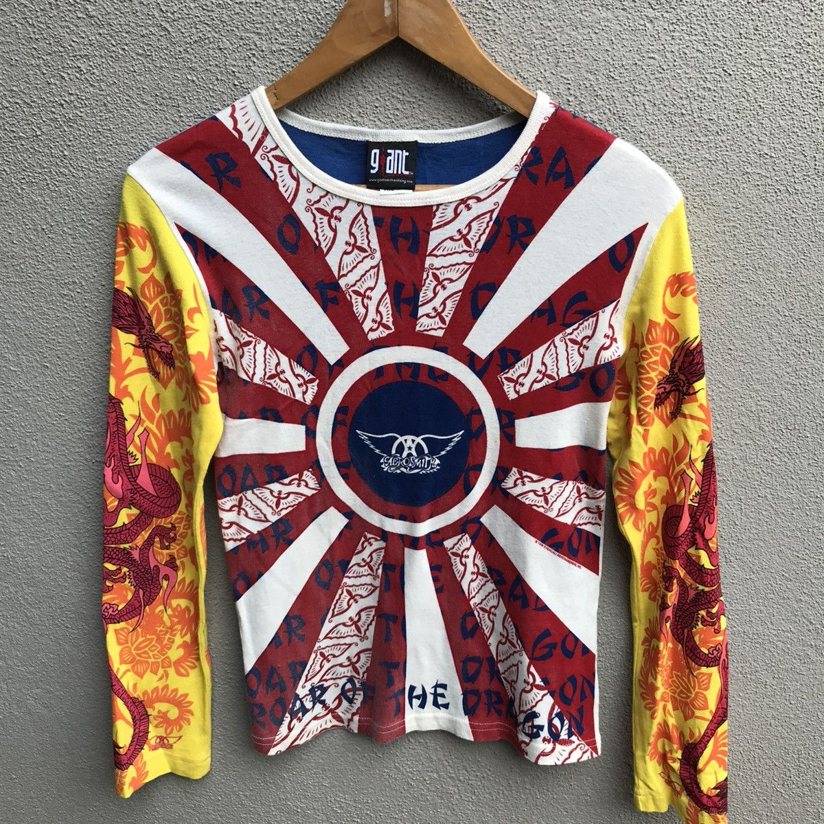 Band Tees × Vintage Vintage rare 90s AEROSMITH band tee all over print Size S / US 4 / IT 40 - 2 Thumbnail