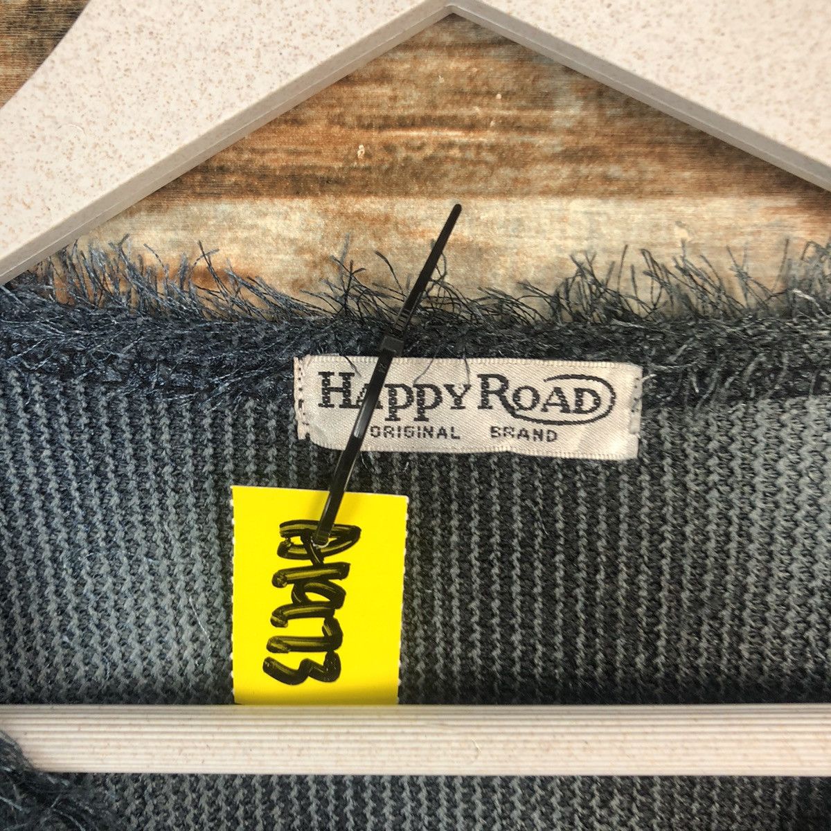 Homespun Knitwear × Japanese Brand Happy Road Blue Mohair fur Cloaks #A1973 Size US M / EU 48-50 / 2 - 9 Thumbnail