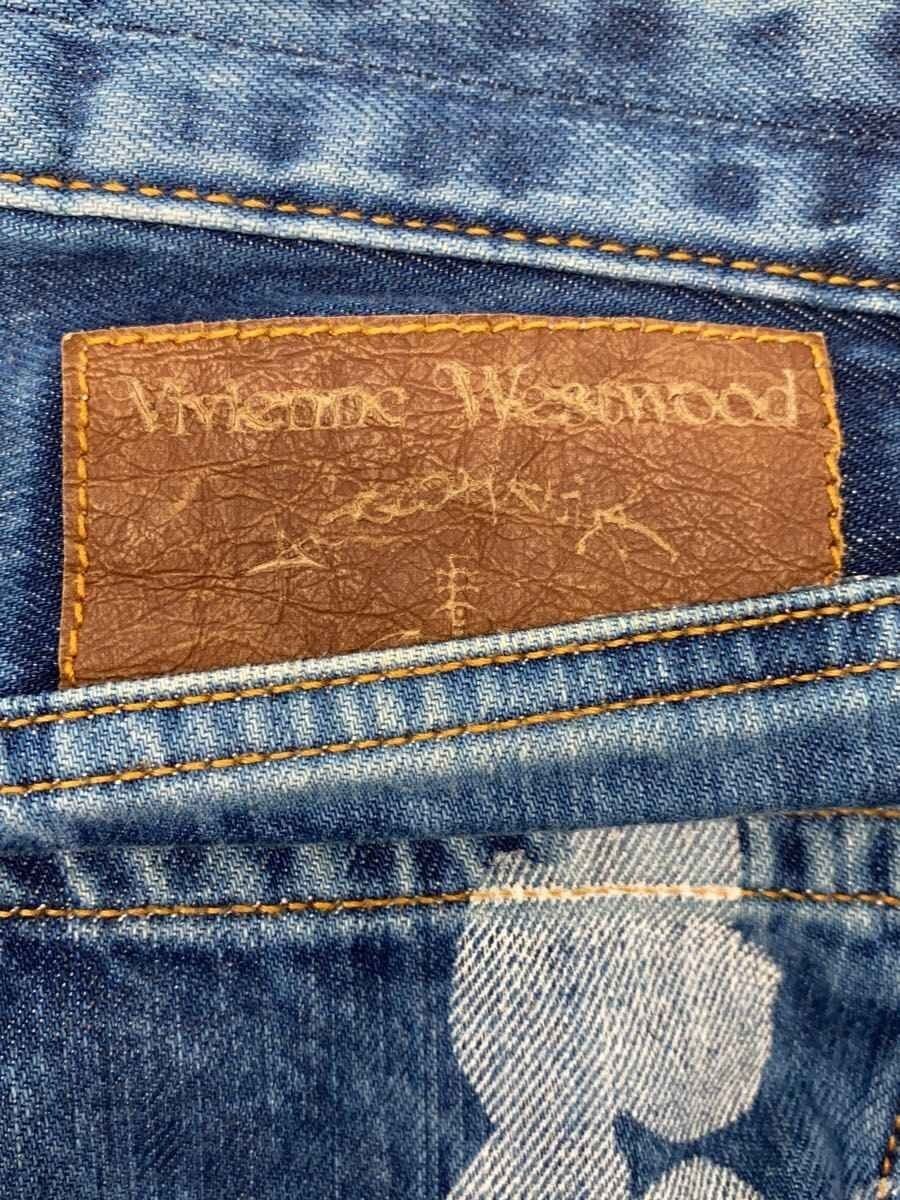 Vivienne Westwood Floral Print Denim Jeans Size 24" / US 00 / IT 34 - 4 Thumbnail
