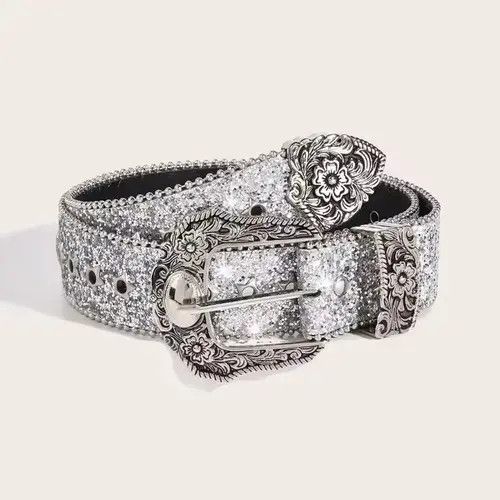 Other Hagiwara x Kazue Glittering PU Leather Belt Size ONE SIZE - 1 Thumbnail