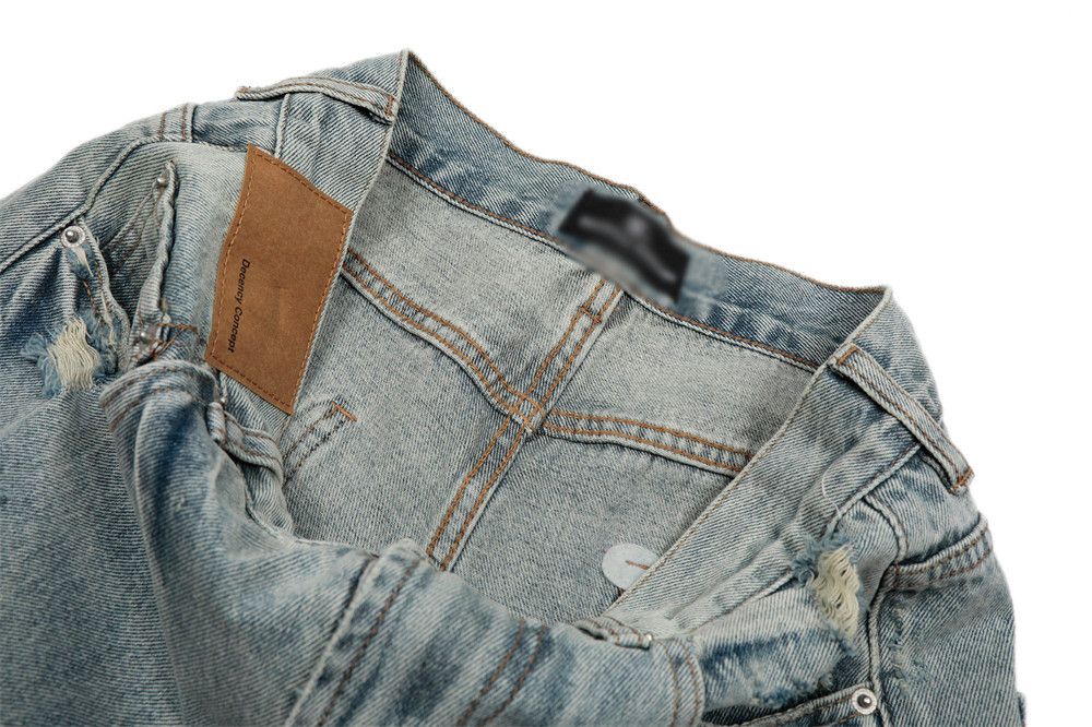 Jean Men's retro punk ripped washed scimitar jeans y2k Size US 32 / EU 48 - 3 Thumbnail