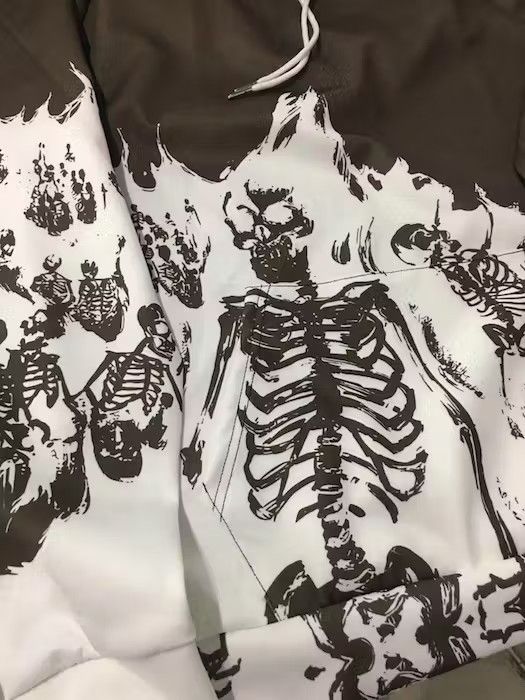 Japanese Brand Designer Streetwear Skeleton Graphic Hoodie Punk Gothic Size US L / EU 52-54 / 3 - 2 Thumbnail