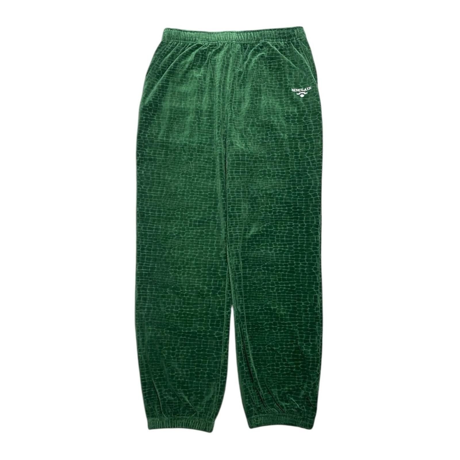Sinclair Global MENTAL CLASS Croc Velour Track Pants | Green | Size L | NWT Size US 34 / EU 50 - 1 Thumbnail