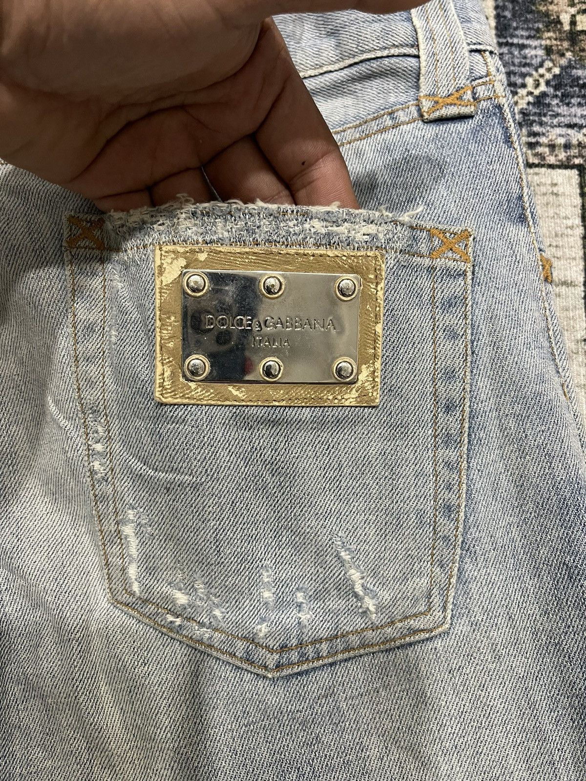 Dolce & Gabbana Vintage Dolce & Gabbana D&G Luxury Designer Metal Logo Denim Size US 34 / EU 50 - 11 Thumbnail