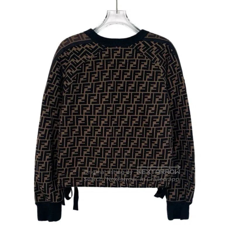 Fendi Fendi Logo All-over Print Cotton Crewneck Long-sleeve Sweat Size US S / EU 44-46 / 1 - 2 Thumbnail