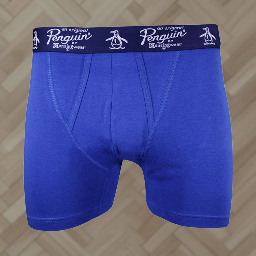 Original Penguin Original Penguin Boxer Brief Mens S, M, L, XL Blue Men Open Fly S01C Size 36R - 1 Thumbnail