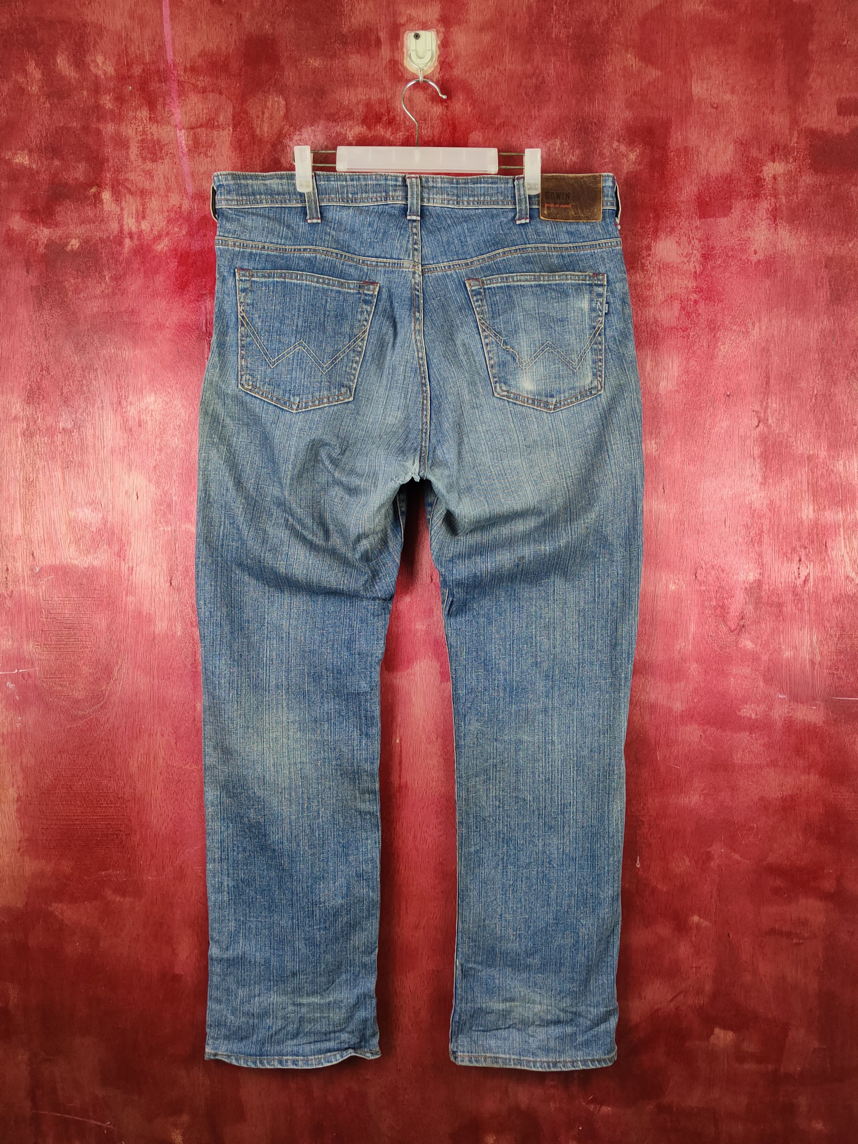 Edwin Edwin Blue Faded Distressed Ripped Jeans #S2238 Size US 39 - 8 Thumbnail