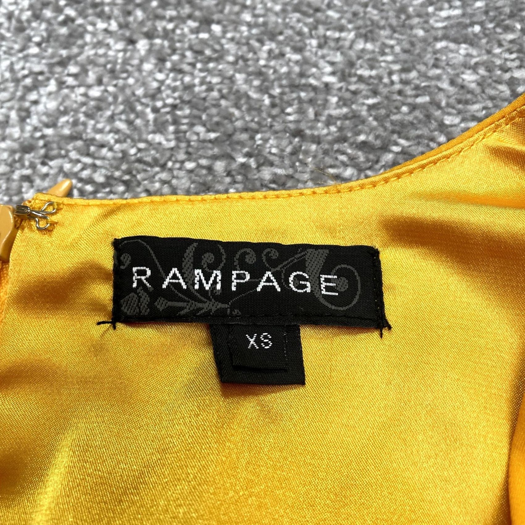 Vintage Rampage Flutter Ruffles Midi Sheath Dress Womens XS Yellow V-Neck Lined Size XS / US 0-2 / IT 36-38 - 5 Thumbnail