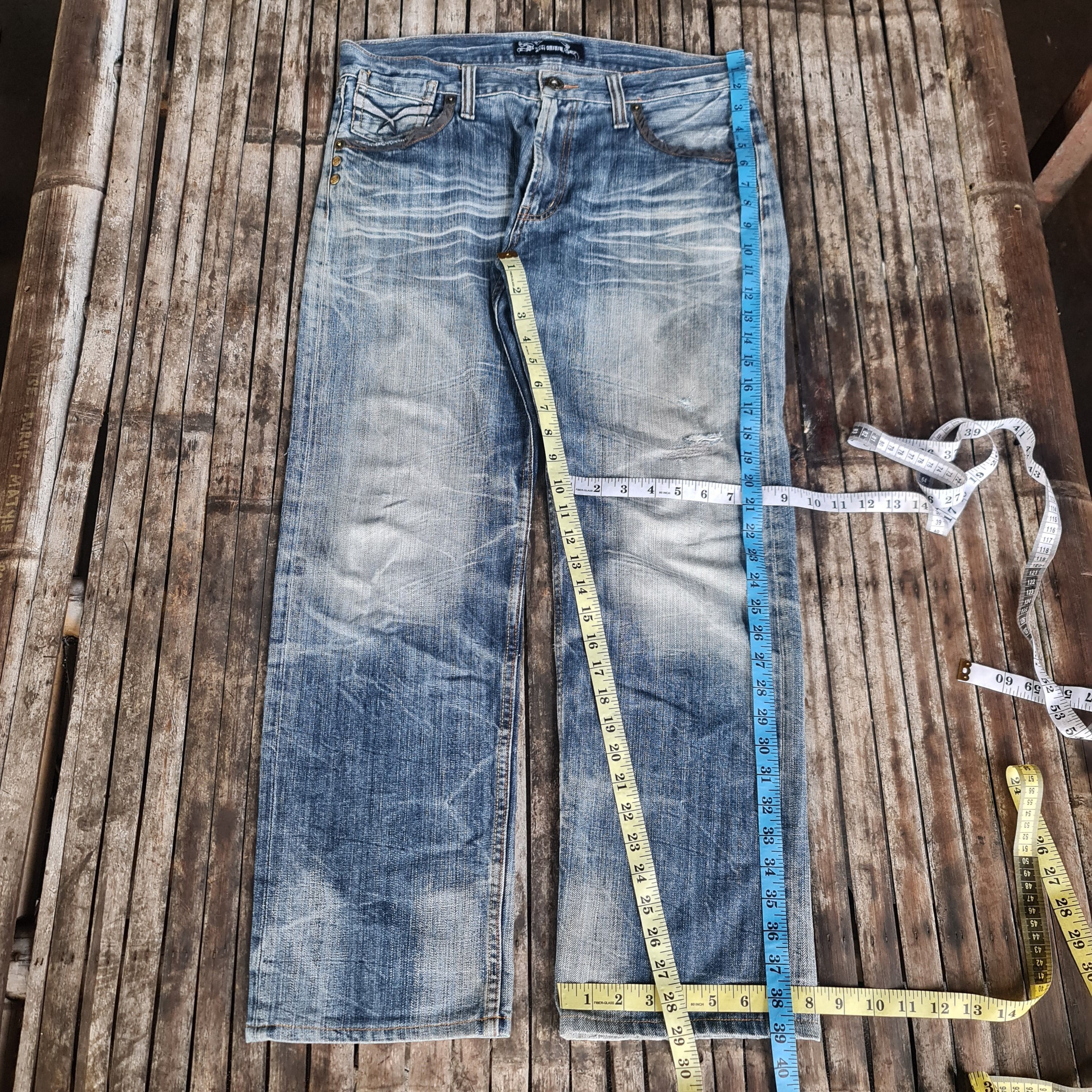 Japanese Brand Vintage Oririn embroidery logo jeans j0001 Size US 34 / EU 50 - 14 Thumbnail