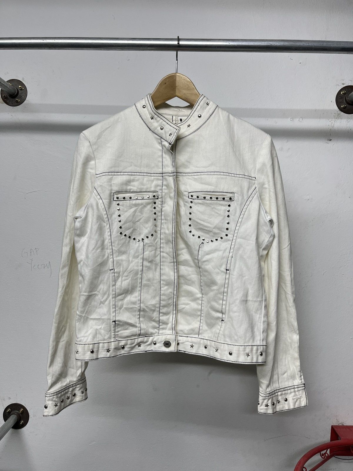 14th Addiction Celine Kmrii Midas Led Rechwe Style Studded Trucker Jacket Size US S / EU 44-46 / 1 - 1 Thumbnail