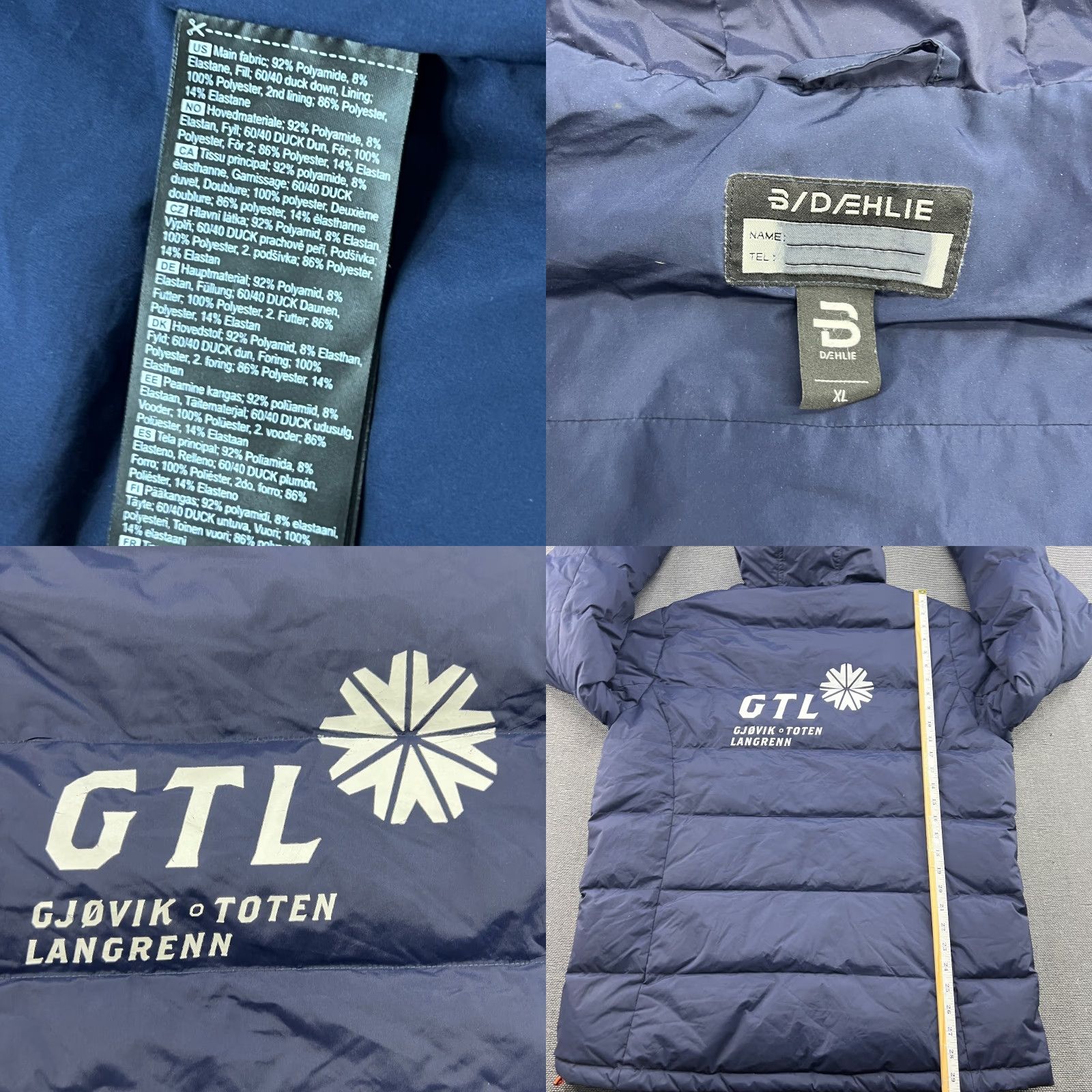 Vintage Bjorn Daehlie Goose Down Mens Jacket XL Hooded XC Blue Thermal Puffer Ski Winter Jacket Size US XL / EU 56 / 4 - 9 Thumbnail