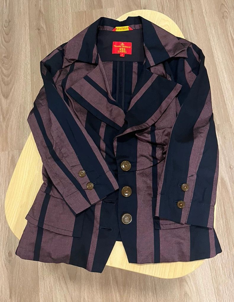Vivienne Westwood Vivienne Westwood Seven-eighths sleeve purple striped suit Size M / US 6-8 / IT 42-44 - 1 Thumbnail