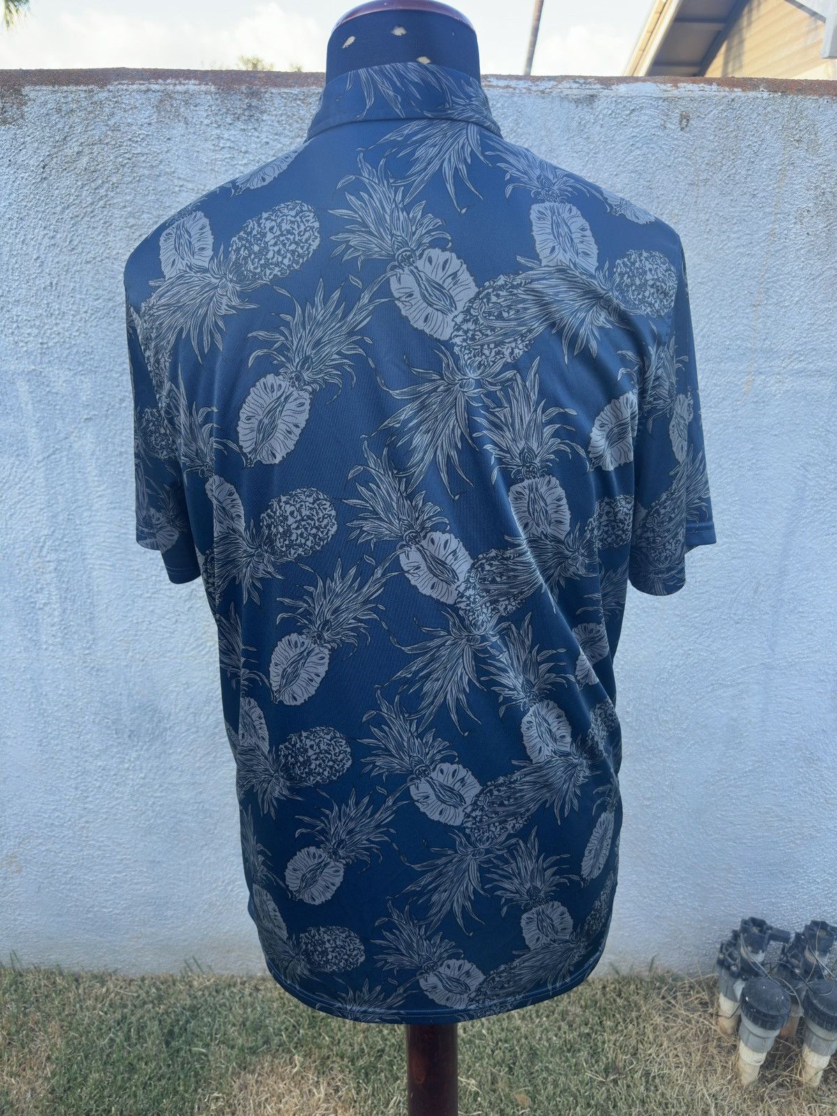 Reyn Spooner PreOwned Reyn Spooner Hawaiian Print Blue Polo Shirt Men's L Size US L / EU 52-54 / 3 - 2 Thumbnail
