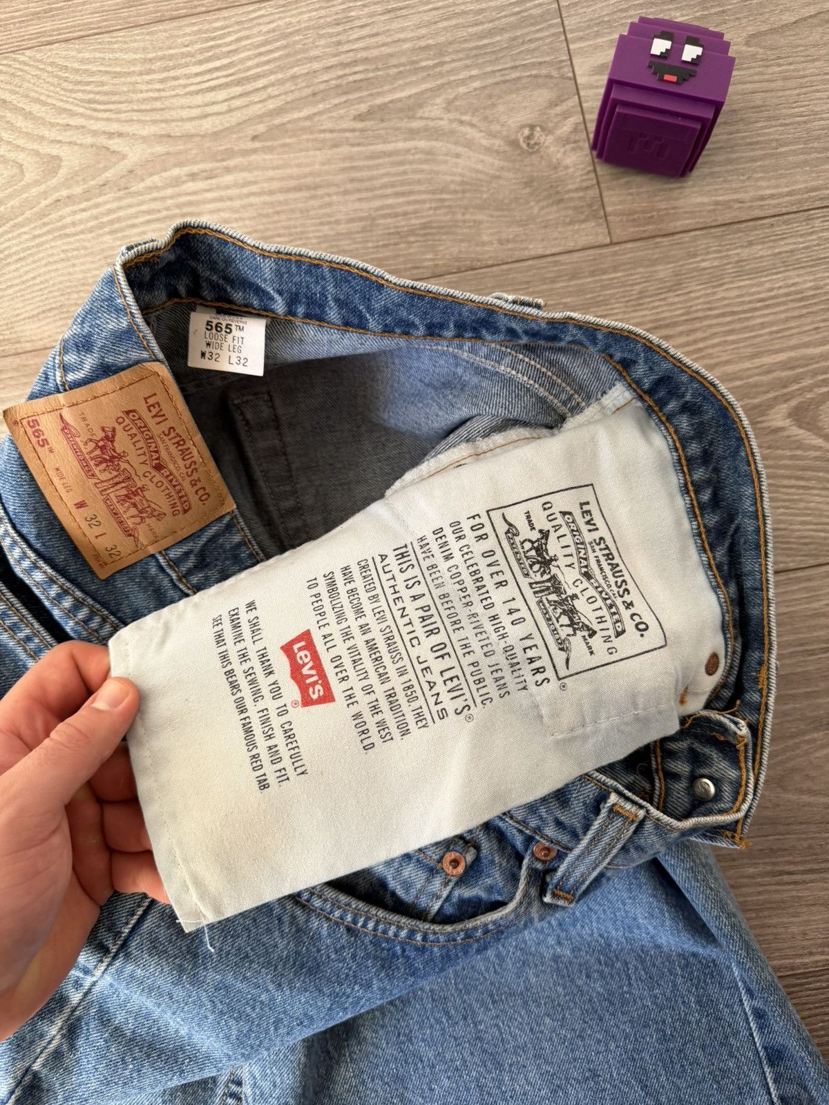 Levi's ‼️Vintage Levi’s Grey 565 Red Tab Denim Made in USA🇺🇸Jeans‼️ Size US 32 / EU 48 - 7 Thumbnail