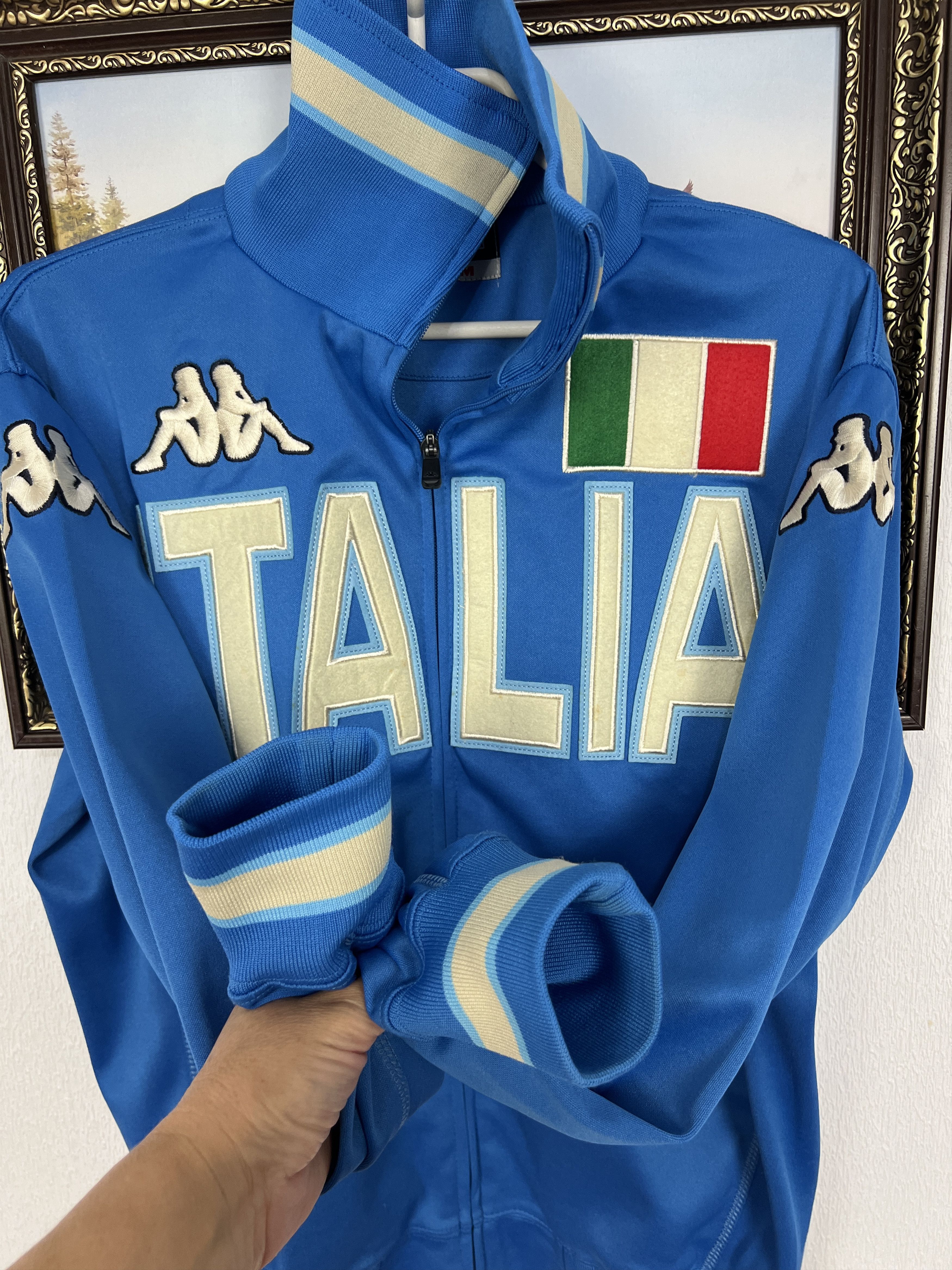 Kappa Vintage Kappa Italy Football Sweatshirt Soccer Jacket Blue Size US M / EU 48-50 / 2 - 6 Thumbnail