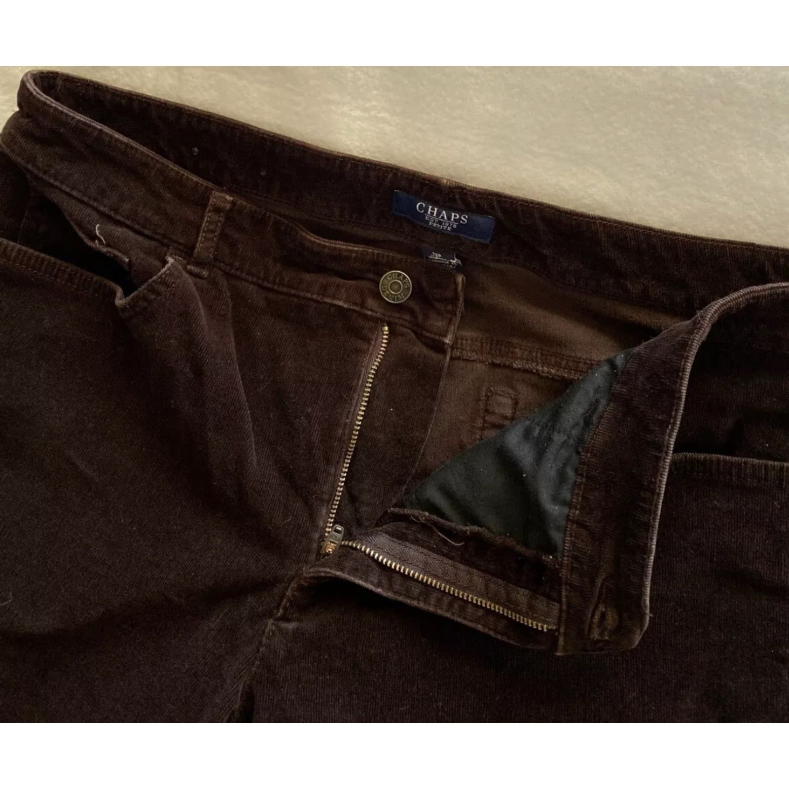 Chaps Chaps Pants Women’s 12P Brown Corduroy Bootcut Petites Cotton Blend Winter Casual Mens? Size 34" / US 12 / IT 48 - 3 Thumbnail