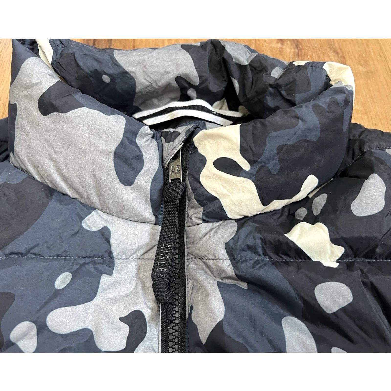 Aigle Aigle Puffer Jacket Down Coat Black Full Zip Men XL Weathergear Wind-Resistant Padded Insulated Water Resistant Zipped Pockets Size US XL / EU 56 / 4 - 3 Thumbnail