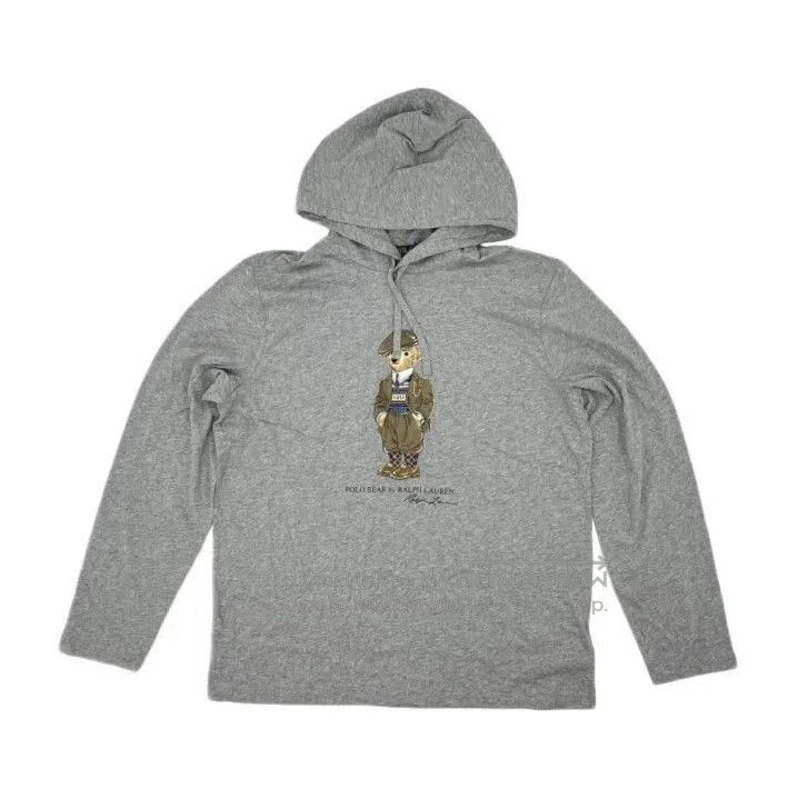 Polo Ralph Lauren Polo Ralph Lauren Gray Bear Graphic Hooded T. Size US S / EU 44-46 / 1 - 1 Thumbnail