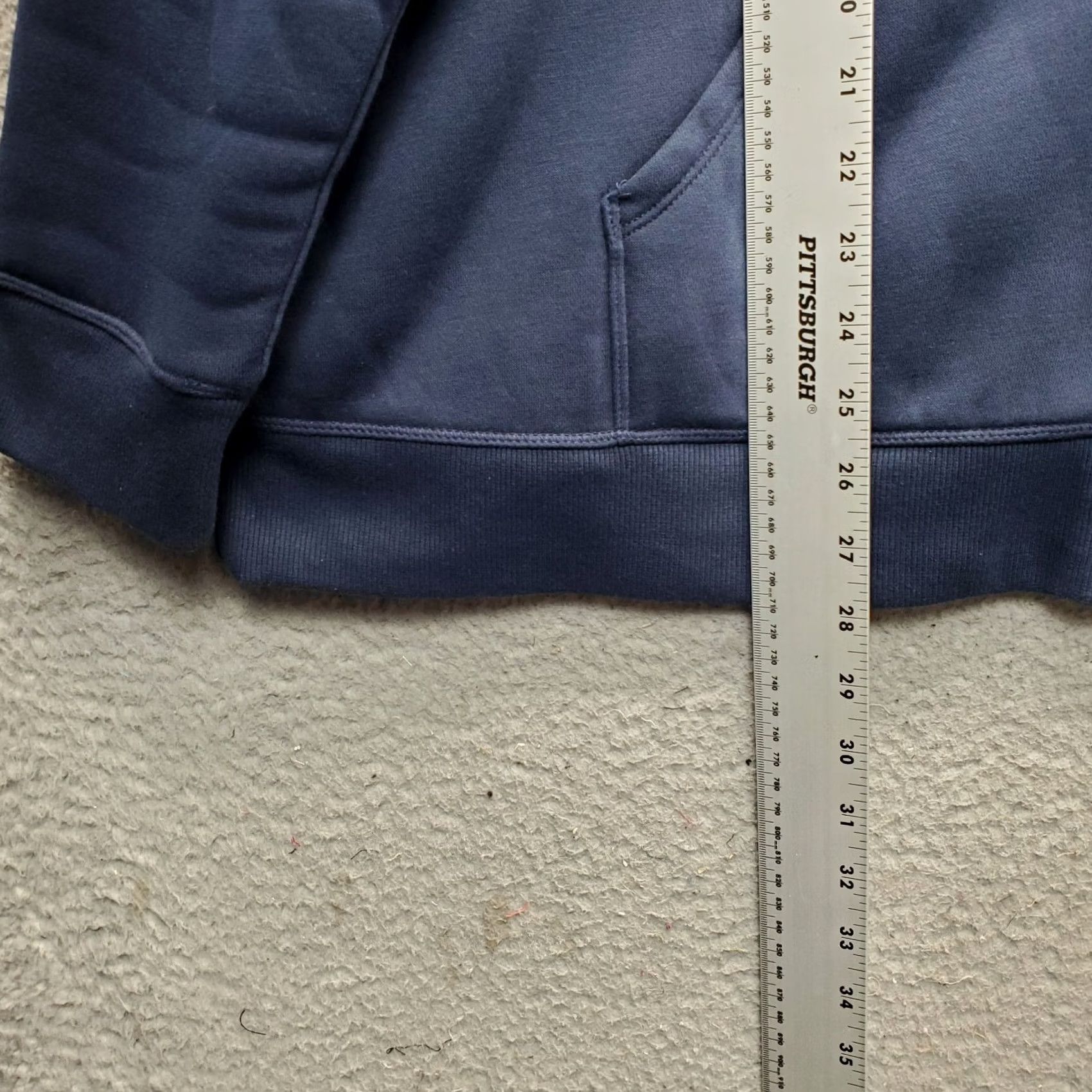 Vintage Style&co. Windbreaker Hoodie Womens 2X Navy Sherpa Lined Drawstring Full Zip Size XXL / US 16-18 / IT 52-54 - 3 Thumbnail