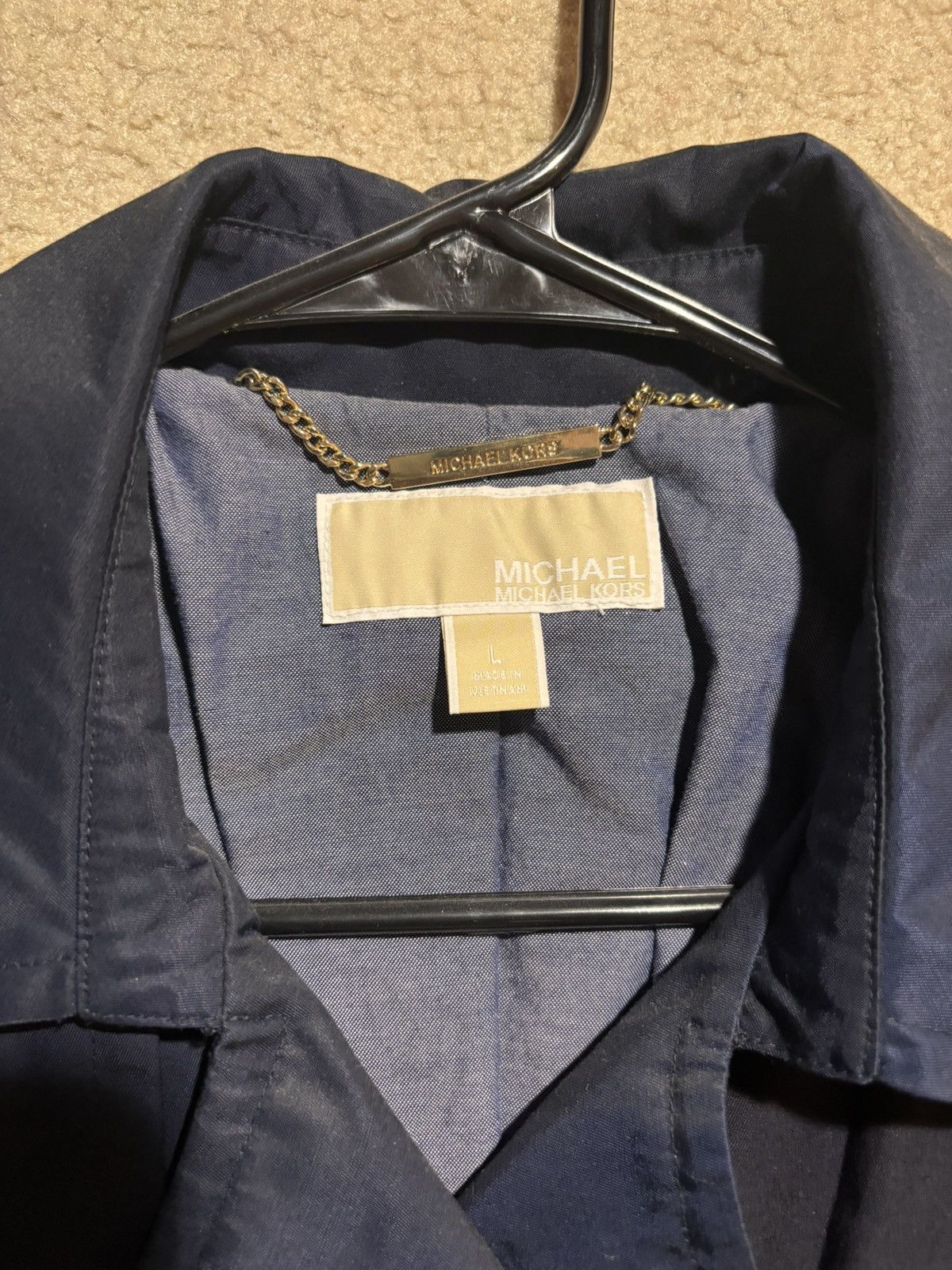 Designer × Michael Kors MICHAEL Michael Kors Trench Coat Black Size Large Jacket Size US L / EU 52-54 / 3 - 3 Thumbnail