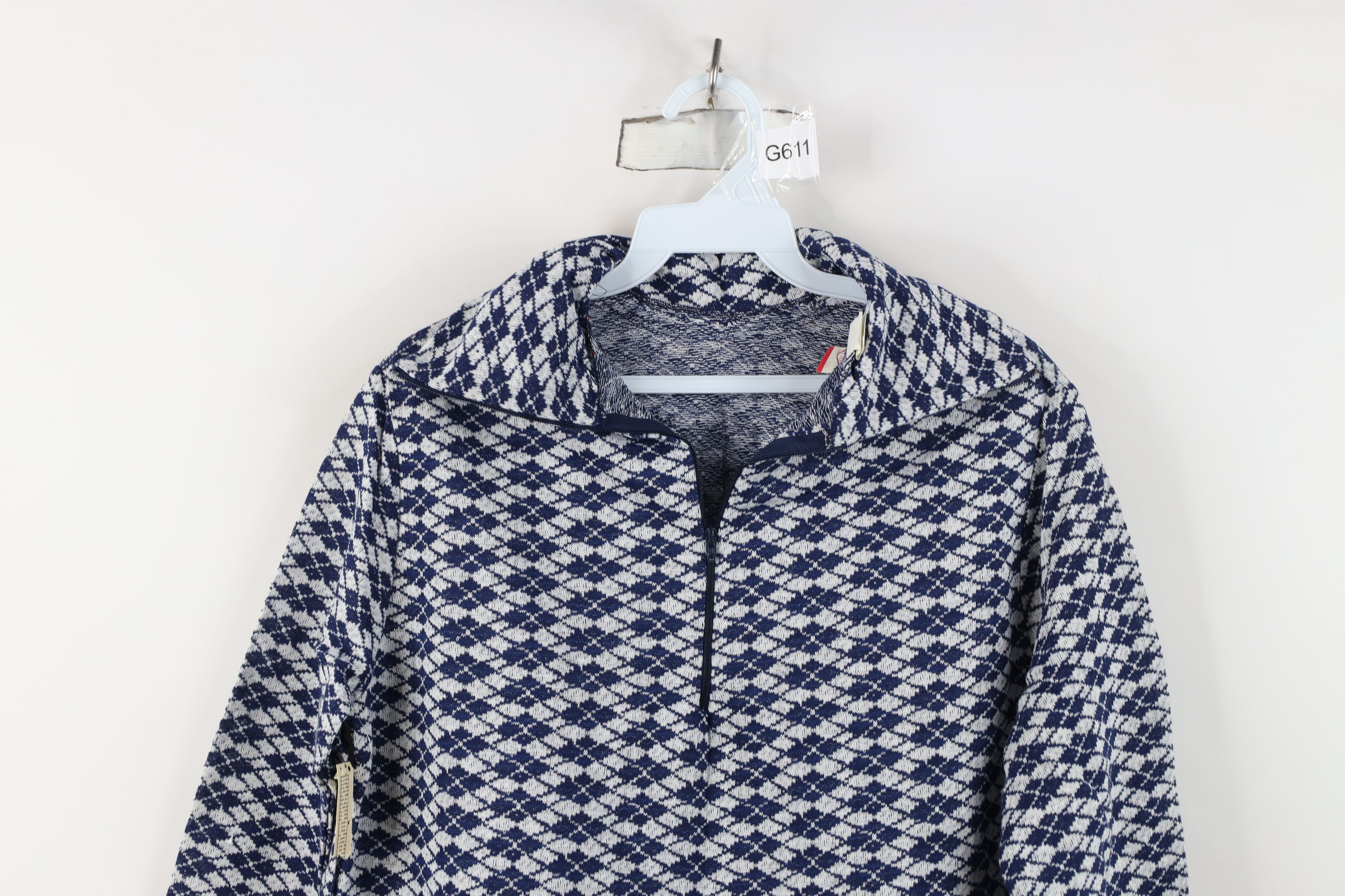 Vintage Deadstock Vintage 60s Streetwear Knit Half Zip Sweater USA Size XL / US 12-14 / IT 48-50 - 2 Thumbnail