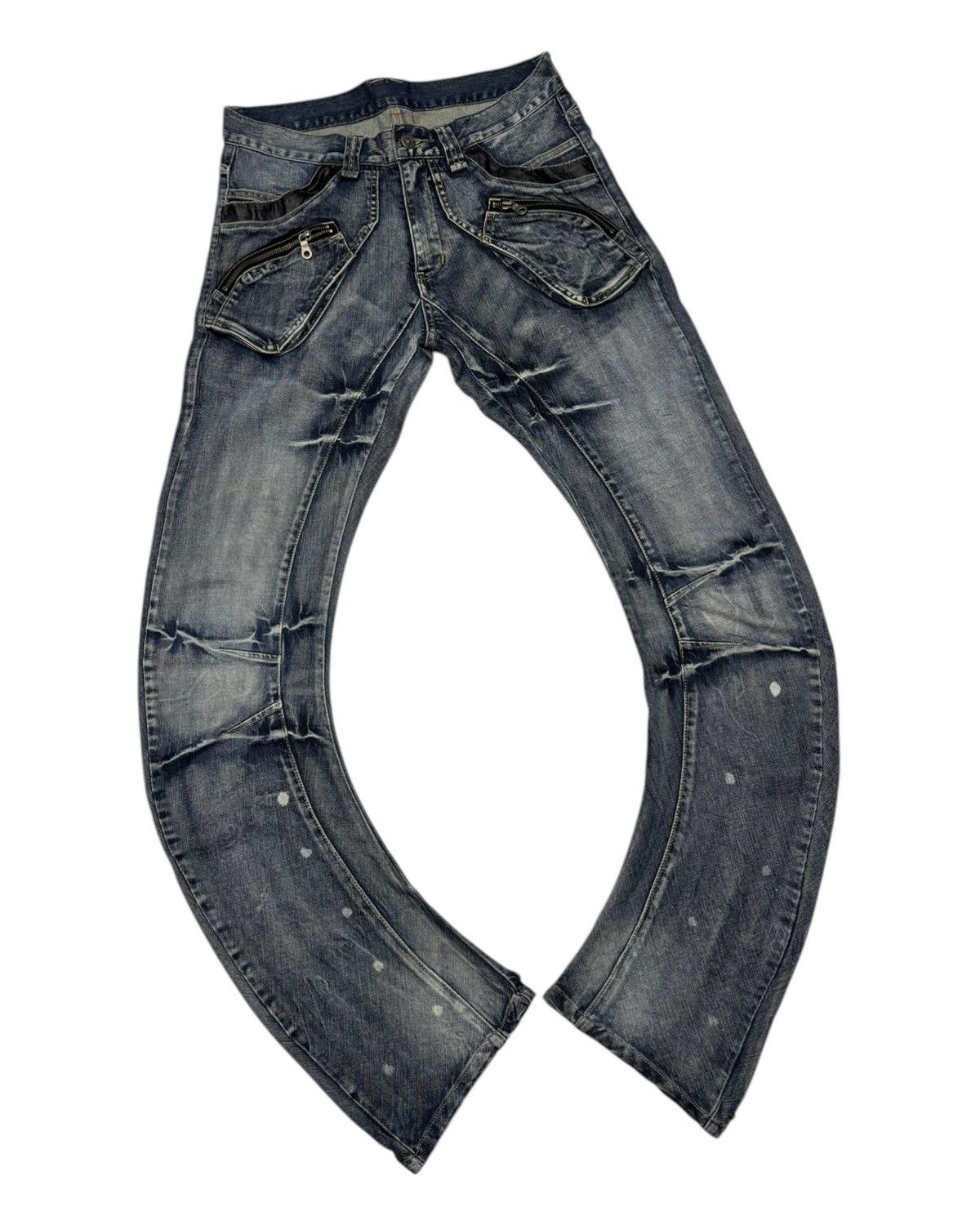 Kapital 🔥PPFM AW2011 CURVE DENIM MULTI ZIPPER POCKET JEANS Size US 32 / EU 48 - 7 Thumbnail