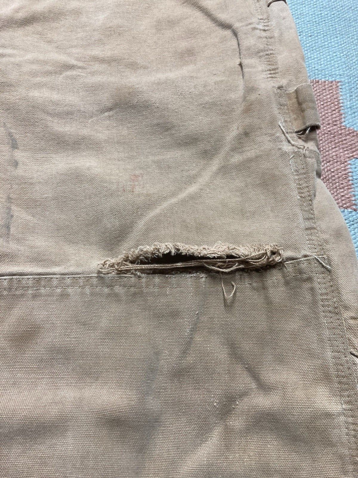 Vintage 1960s 70s carhartt overalls double knee canvas Big C 40x27 Size US 40 / EU 56 - 6 Thumbnail