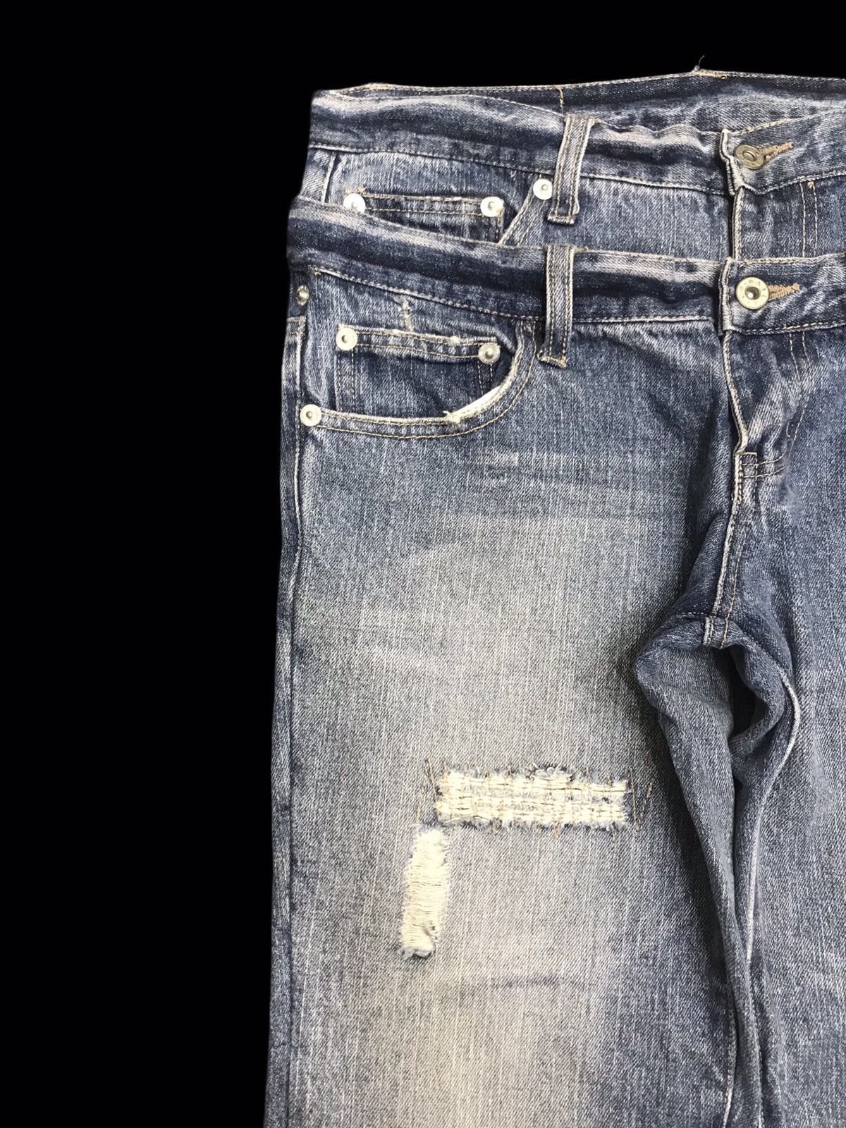 Japanese Brand 💥 Double Waist💥ZEROSAIL Designer Japan Punk Denim F152 Size US 32 / EU 48 - 4 Thumbnail