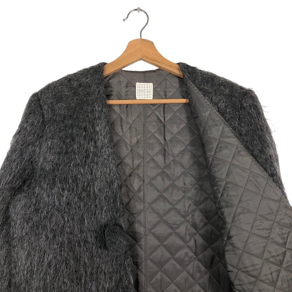 Japanese Brand 🔥Rich Grey - Mohair Wool Long Jacket Kaneko Isao Japan Size US M / EU 48-50 / 2 - 11 Thumbnail