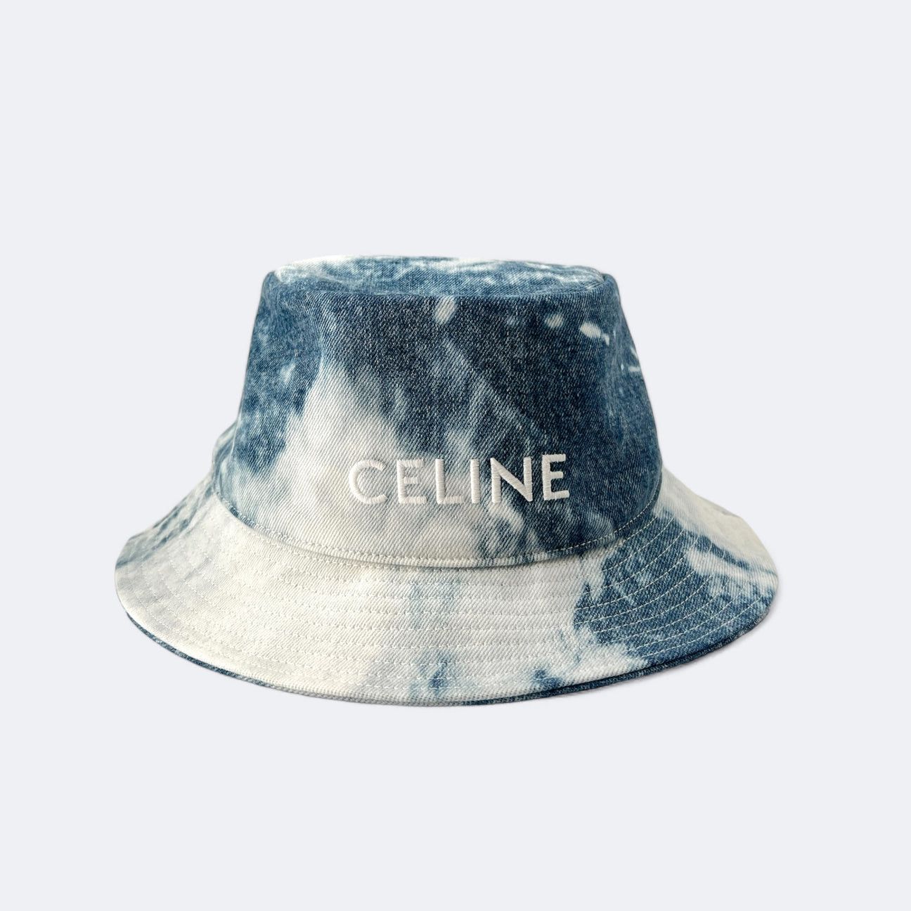 Celine Embroidered Bucket Hat Bleach Denim Size ONE SIZE - 1 Thumbnail
