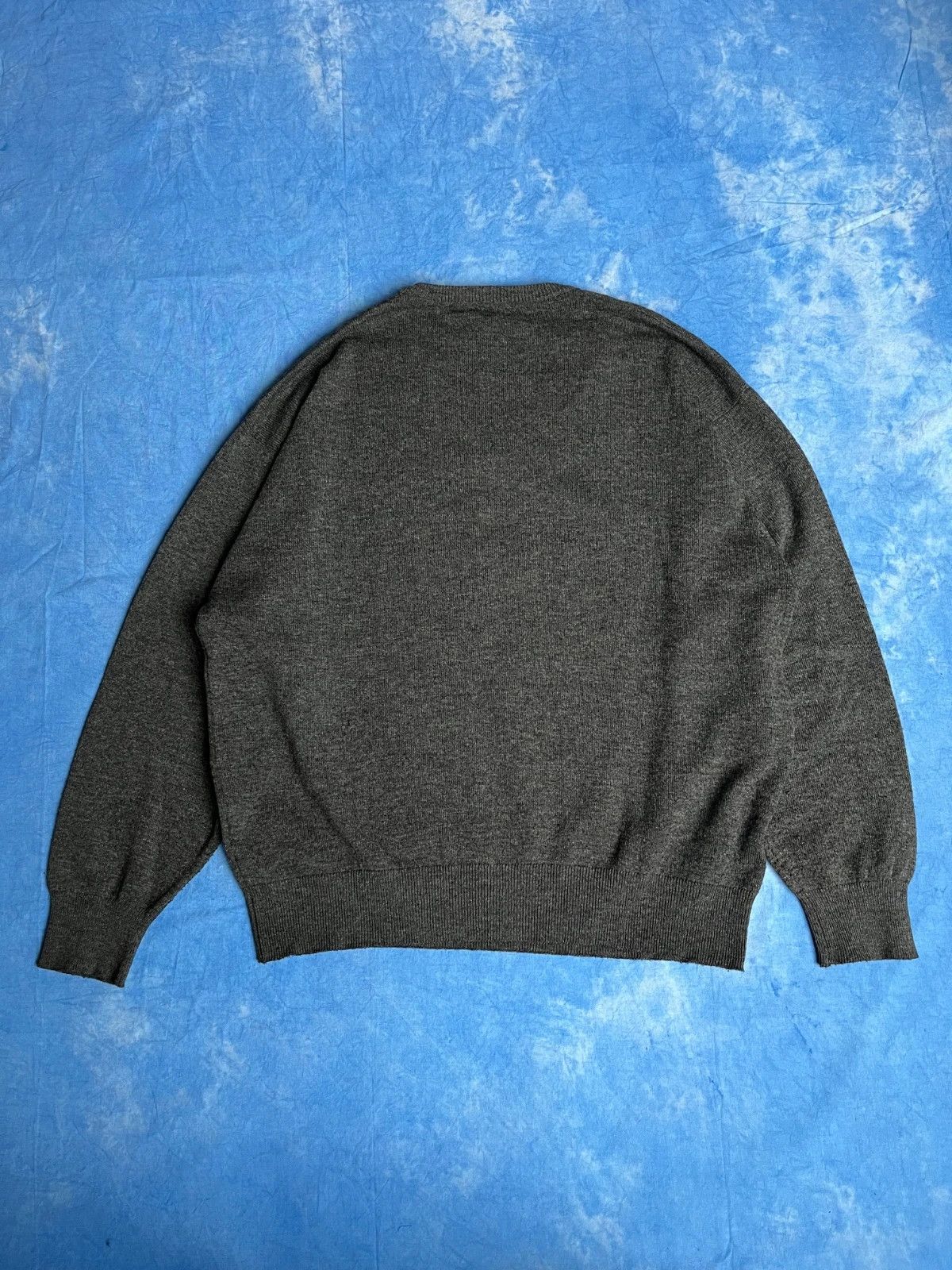 Burberry Vintage 90s Burberrys Lambswool Angora V-Neck Old Money Size US XL / EU 56 / 4 - 2 Thumbnail