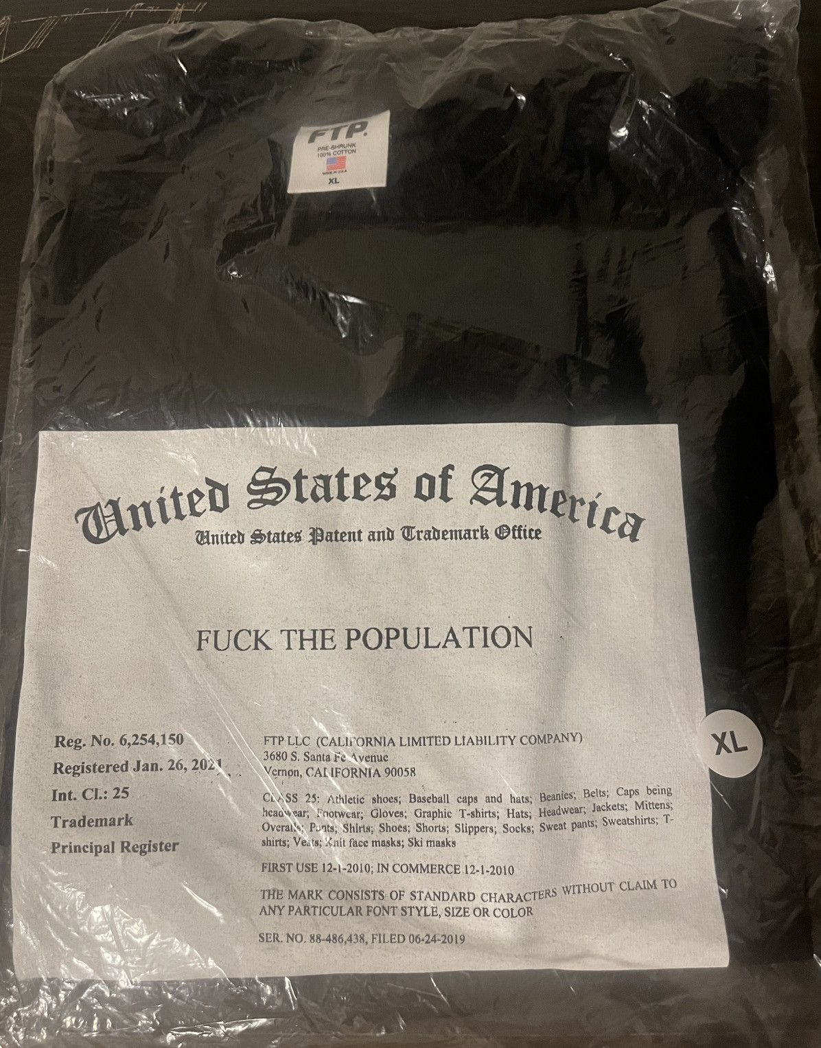 Fuck The Population FTP Trademark Tee - Black - XL - NEW Size US XL / EU 56 / 4 - 1 Preview