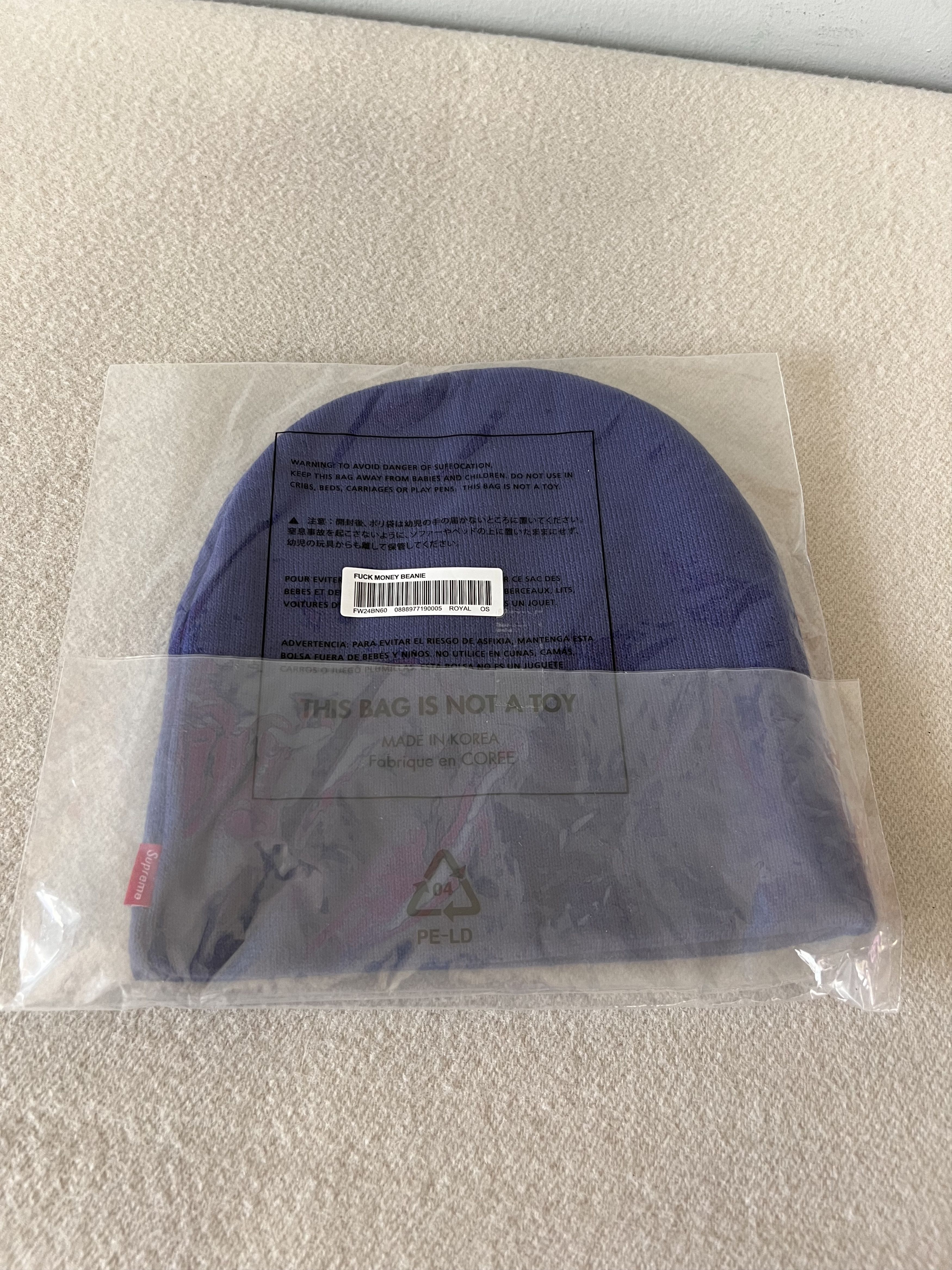 supreme fuck money beanie