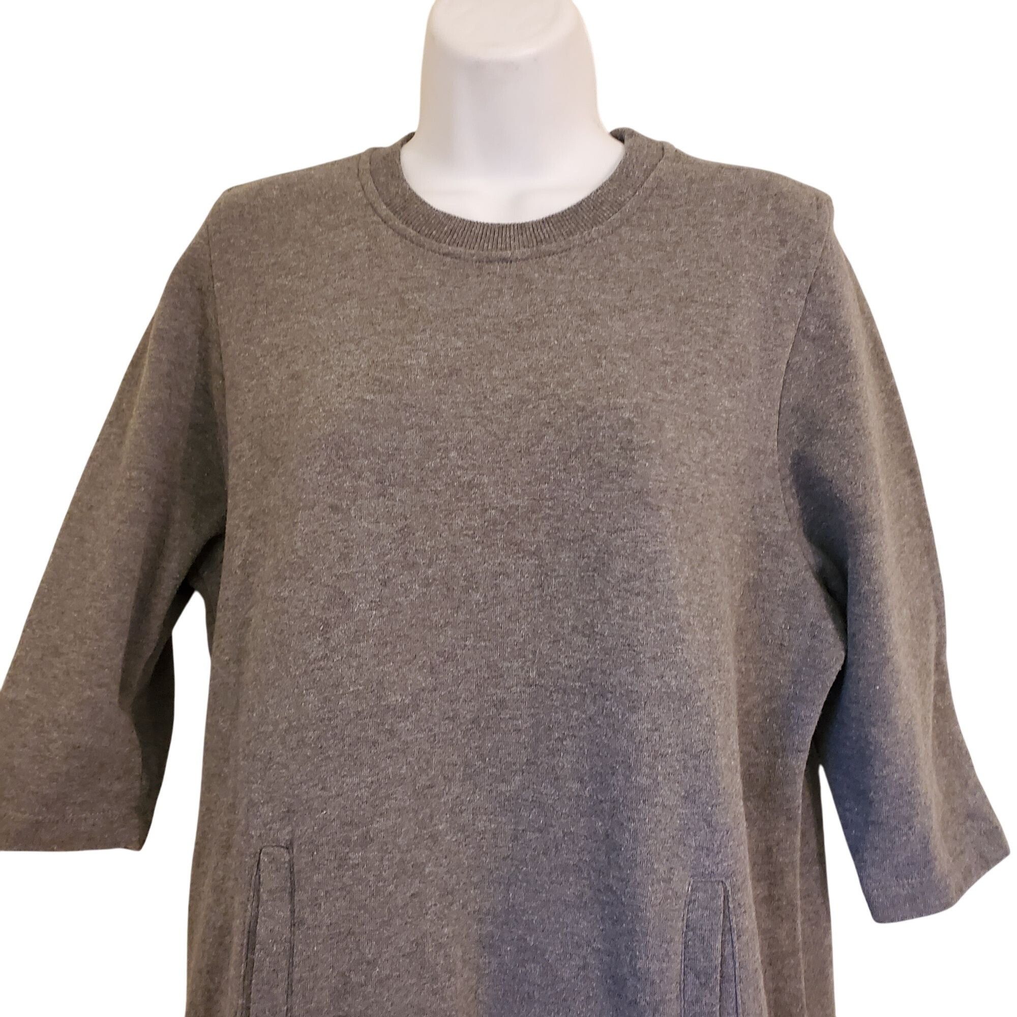 Fabletics Fabletics M Sweatshirt Dress Gray Athleisure Pockets Mini Pu Size M / US 6-8 / IT 42-44 - 6 Thumbnail
