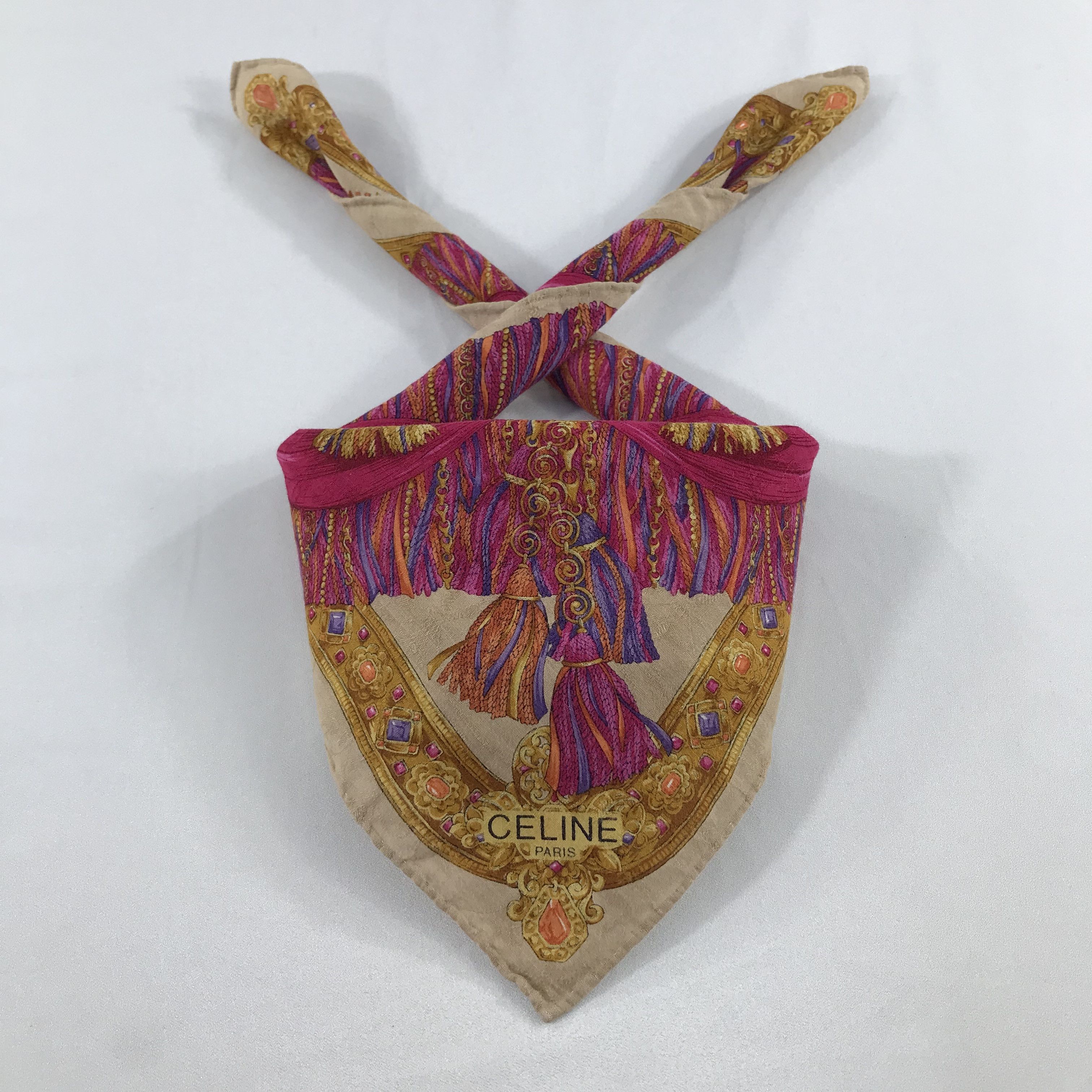 Celine × Vintage Celine Bandana / Handkerchief / Neckerchief - S2272 Size ONE SIZE - 3 Thumbnail